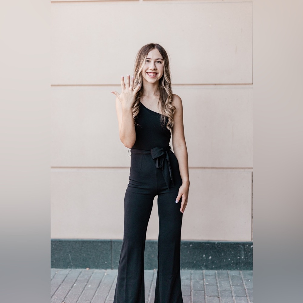 Black One-Shoulder Jumpsuit